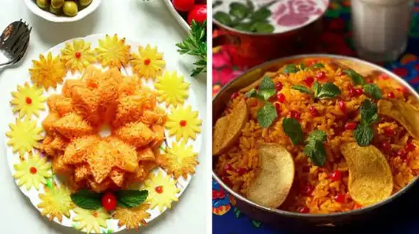 تزئین استانبولی پلو به سبک حرفه‌ ای + آموزش تصویری