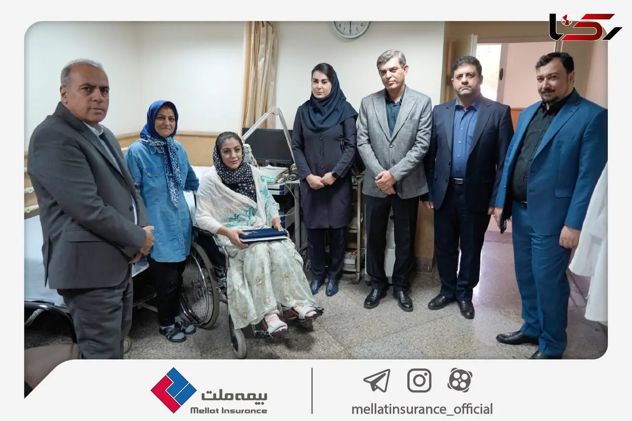 عیادت مدیران بیمه ملت از نماینده سانحه‌دیده شرکت