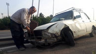 تصادف شدید پیکان با گاردریل های آزادگان + عکس ها