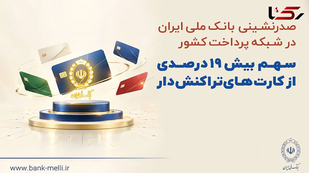 صدرنشینی بانک ملی ایران در شبکه پرداخت کشور/سهم بیش از ۱۹ درصدی از کارت‌های تراکنش‌دار