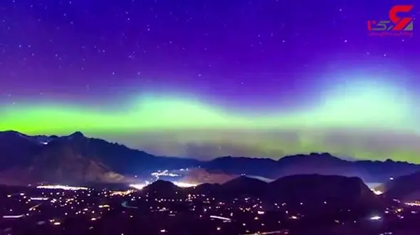 ثبت لحظات خیره کننده از یک شفق قطبی + تصویر