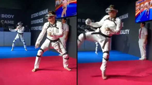 ببینید / مسابقه تکواندو مجازی + فیلم 