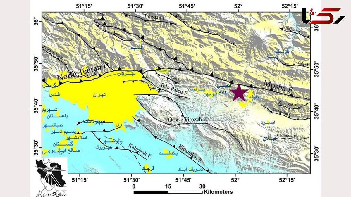 نقشه خوفناک از گسل مشا فشم / تهرانی ها نترسید اما مرحله بعد سخت تر است