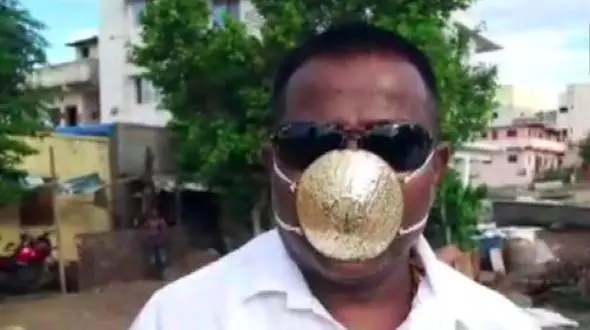 گرانترین ماسک ضد کرونایی در هند + عکس