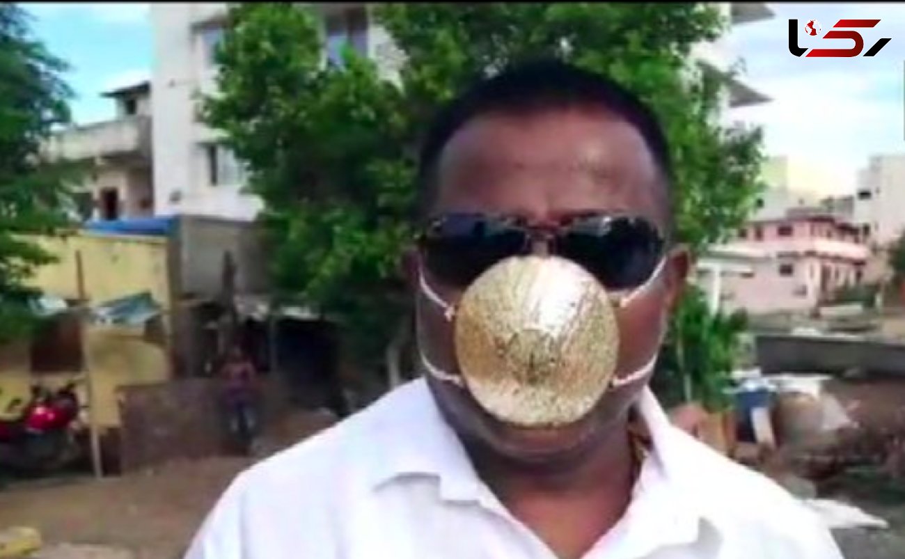 گرانترین ماسک ضد کرونایی در هند + عکس