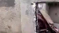 فیلم تخریب حمام زنانه در نیشابور هنگام زلزله مشهد