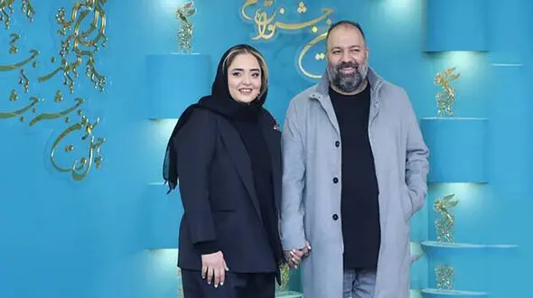 فیلم بوسه  پر صدای نرگس محمدی به علی اوجی  درجشنواره فجر ! / آقا ایستاد، خانم بوسه داد!