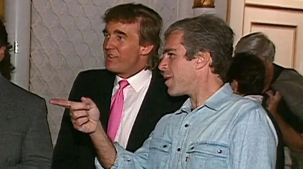 افشای فیلم غیر اخلاقی ترامپ در کنار آزارگر جنسی کودکان