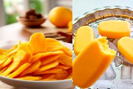 فیلم و عکس / آموزش درست کردن بستنی انبه در خانه + ترفندهای طلایی برای گرفتن پوست انبه و تهیه چیپس انبه