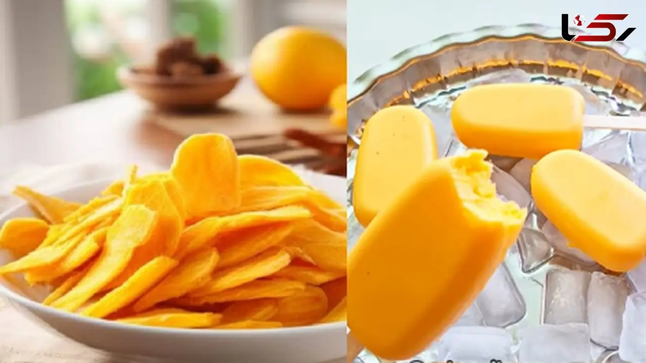 فیلم و عکس / آموزش درست کردن بستنی انبه در خانه + ترفندهای طلایی برای گرفتن پوست انبه و تهیه چیپس انبه