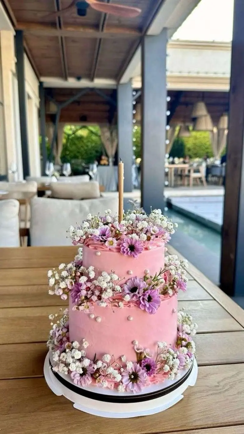 کیک تولد دو طبقه دخترانه شیک | 20 طرح متنوع و جدید کیک تولد دخترانه دو طبقه شیک بسیار لاکچری