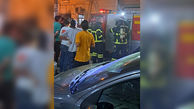 آتش‌سوزی ساختمان ۶ طبقه در کوچه فدک یکم + علت و عکس