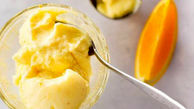 آناناس بستنی با دسر پرتقال+دستور تهیه