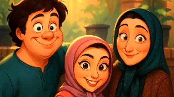 انیمیشن هنرنمایی خاطره انگیز مریم امیرجلالی در سریال خانه بدوش هم ساخته شد/ چقدر باحال شده شخصیت کارتونی این خانواده، کاش کل سریال رو انیمیشن کنن