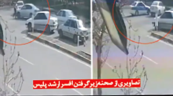 بازداشت راننده ای که افسر ارشد راهور را زیر گرفت! + عکس 