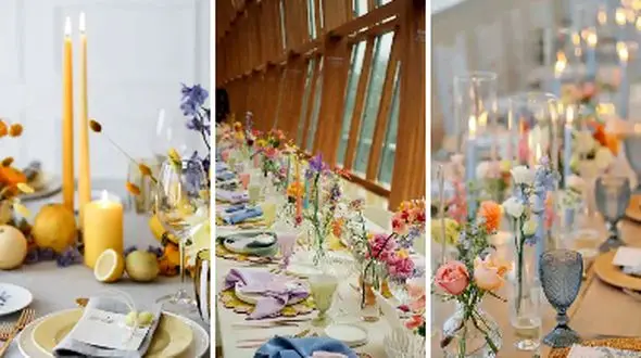 ایده‌ های چیدمان میز غذاخوری رنگی / 15 مدل جذاب برای مهمانی‌های خانگی شاد