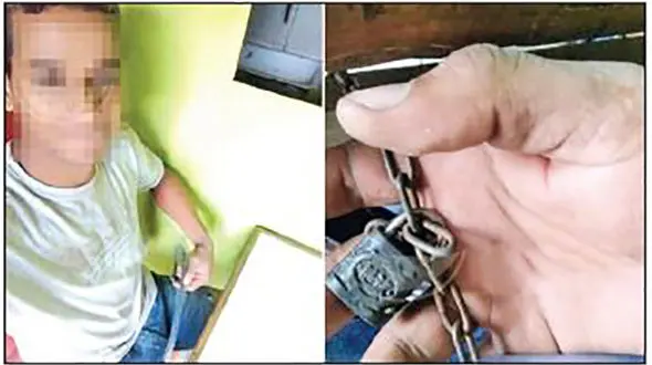 قفل و زنجیر کردن یک روزنامه نگار توسط صاحب یک رستوران+ عکس