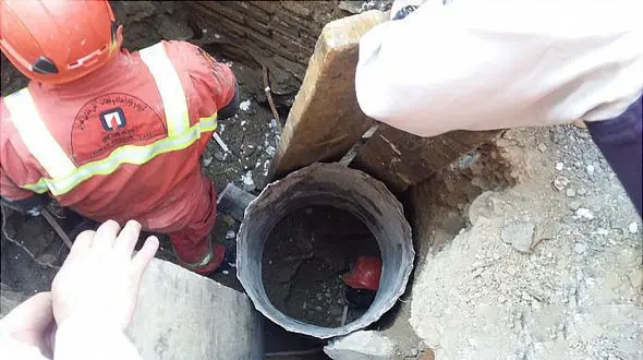 معجزه در خیابان شریعتی / زنده بودن بعد از زنده به گور شدن+ تصاویر