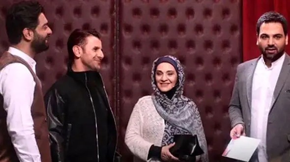 واکنش رویا نونهالی وقتی احسان علیخانی ادای او را در می آورد + فیلم