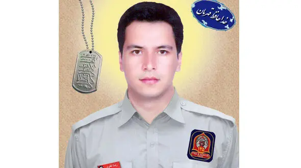 دلنوشته مادر رضا نظری آتش نشان شهید پلاسکو+عکس