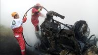 عکس تلخ از سقوط مرگبار تانکر سوخت در حیران آستارا 