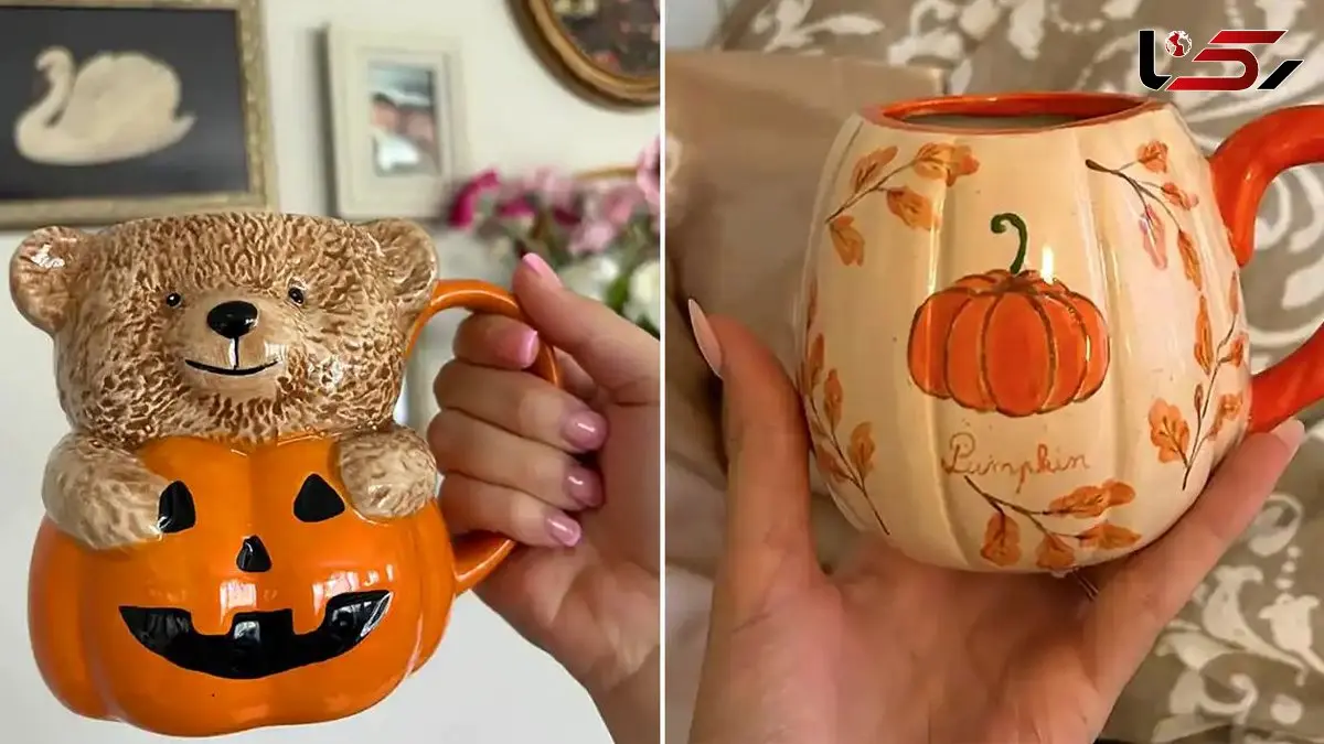 دکور شیک با ماگ سرامیکی طرح پاییزی؛ 15 مدل جذاب