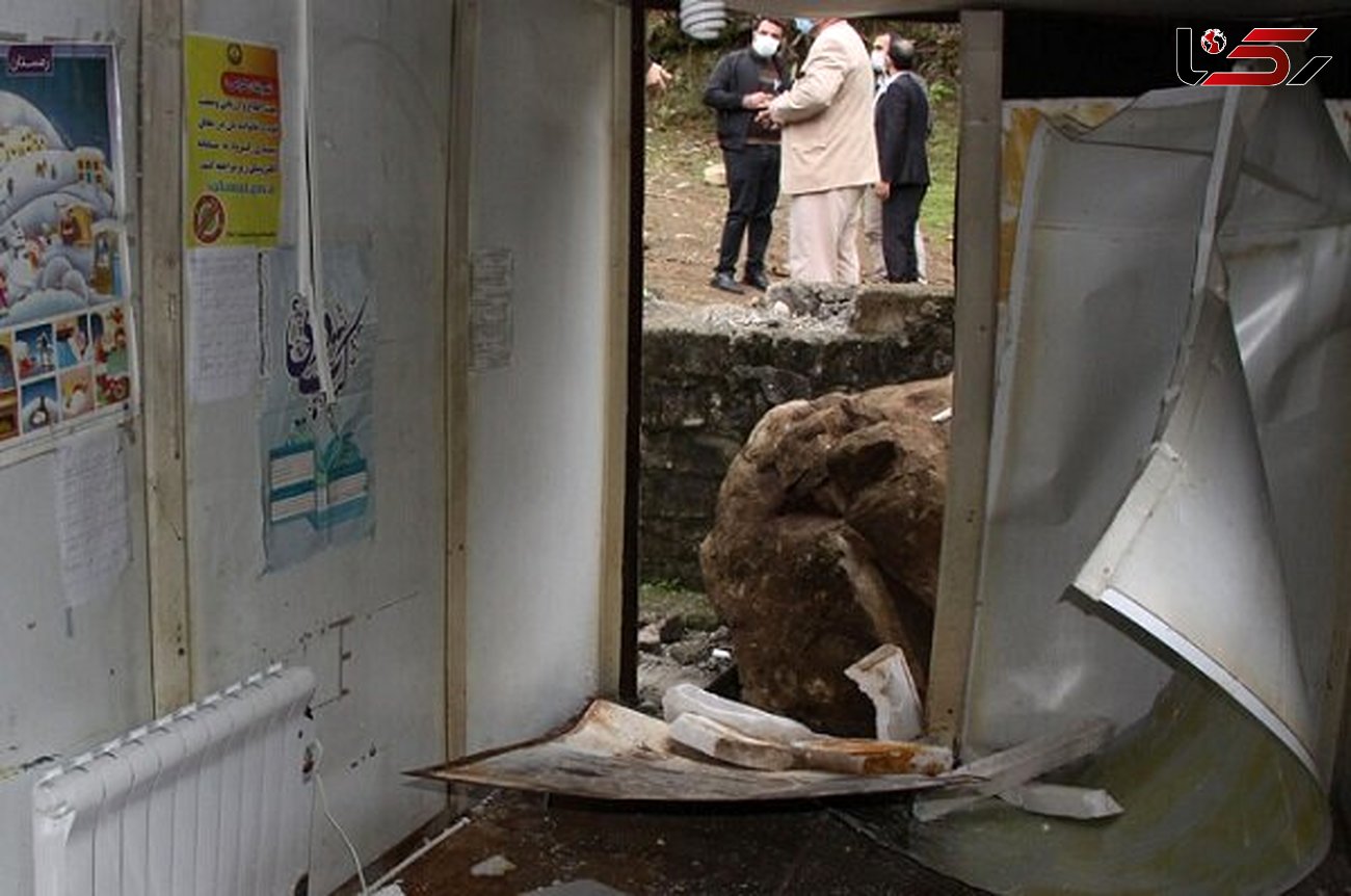 9 عکس تکاندهنده از مدفون شدن مدرسه ای در ریزش کوه / آستارا