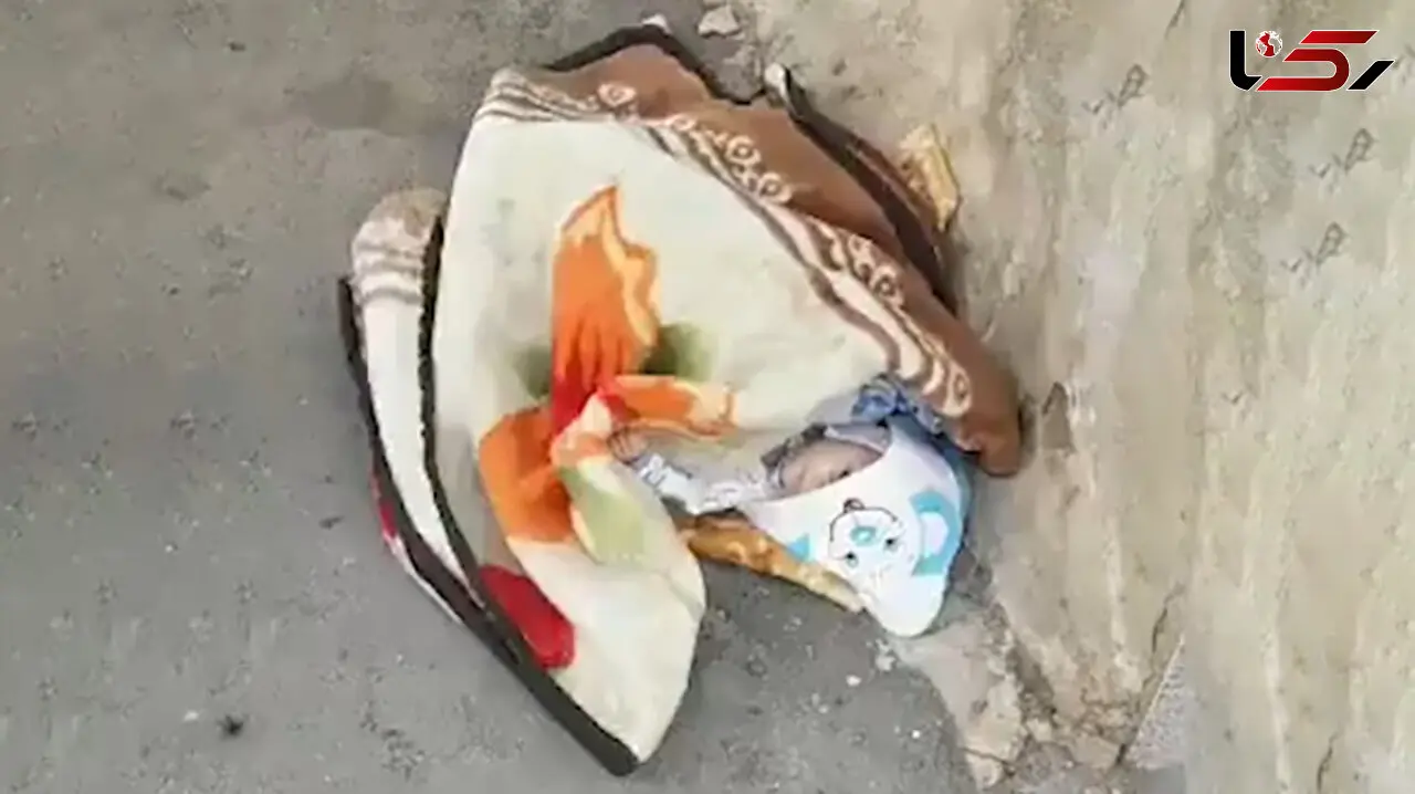 عکسی تکاندهنده از یک نوزاد رها شده در شهرضا + فیلم