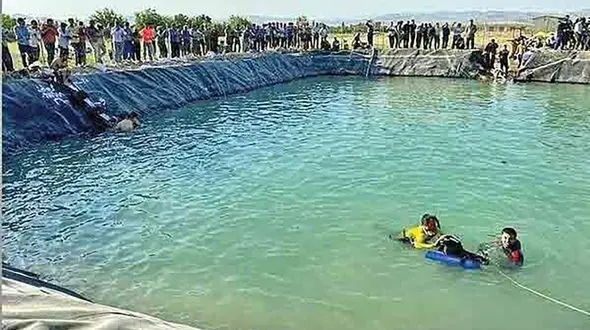 کشف جسد ۳جوان در استخر پلیمری روستایی در میانه / قتل یا مرگ ؟     