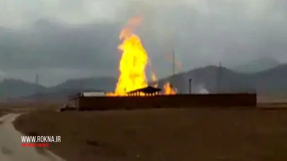 فیلم لحظه آتش سوزی در ایستگاه فشار گاز همدان +تصاویر