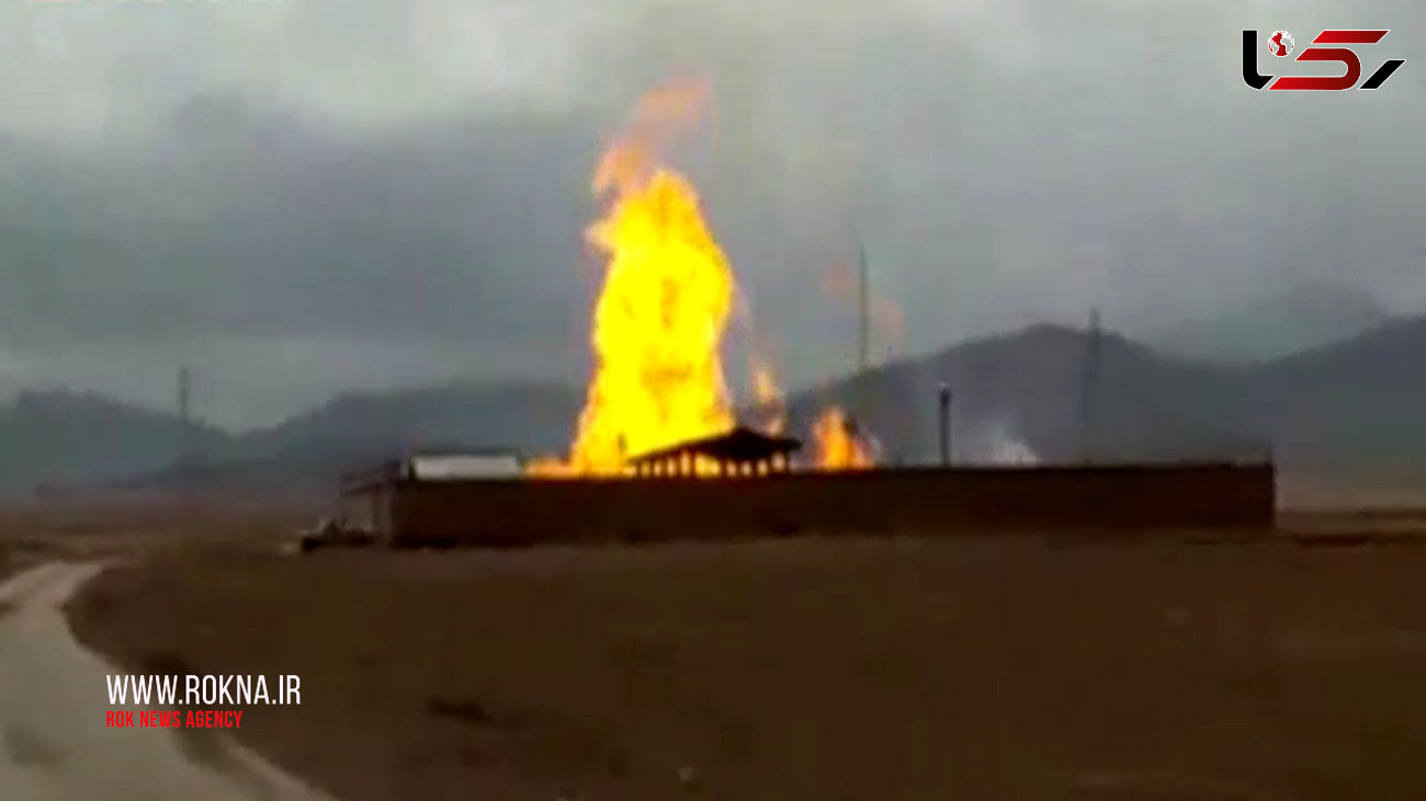 فیلم لحظه آتش سوزی در ایستگاه فشار گاز همدان +تصاویر