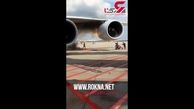 لحظه آتش گرفتن هواپیمای مسافربری+فیلم / سئول
