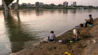 عکس تلخ از وضعیت رودخانه کارون 