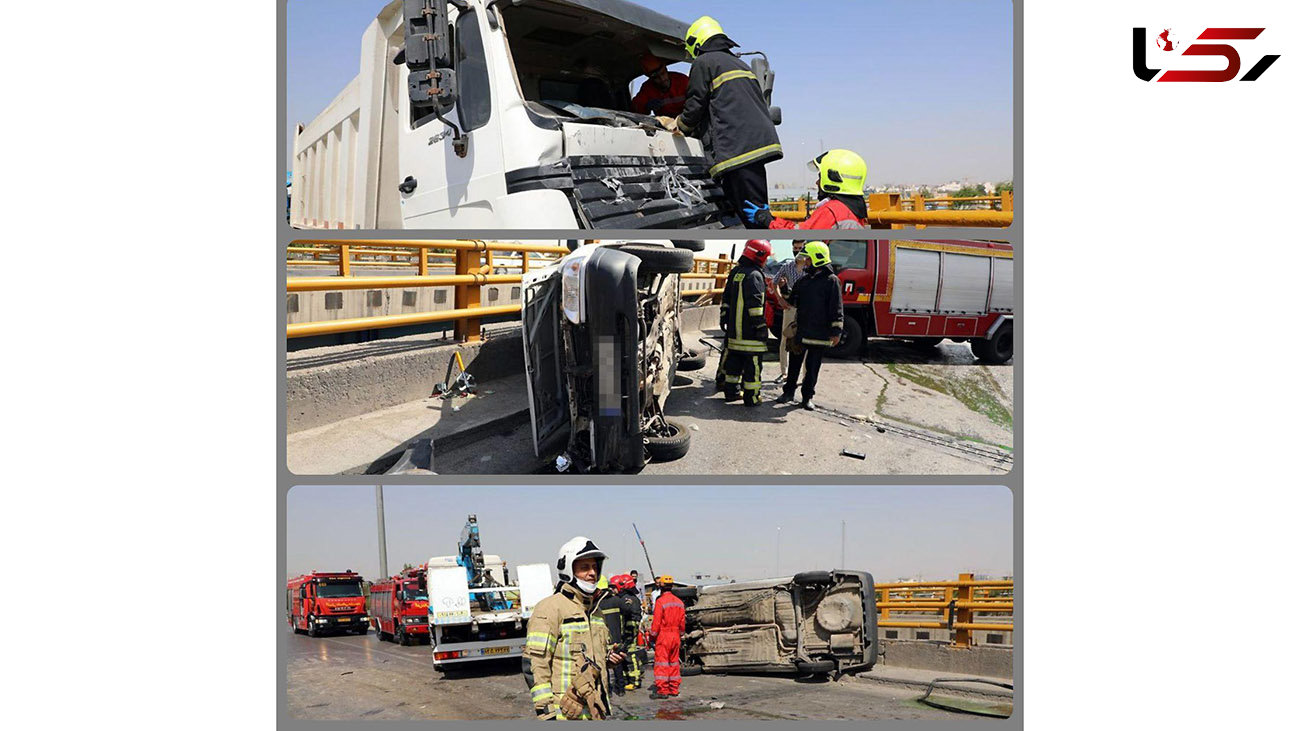 تصادف کامیون و پراید در مشهد + عکس 