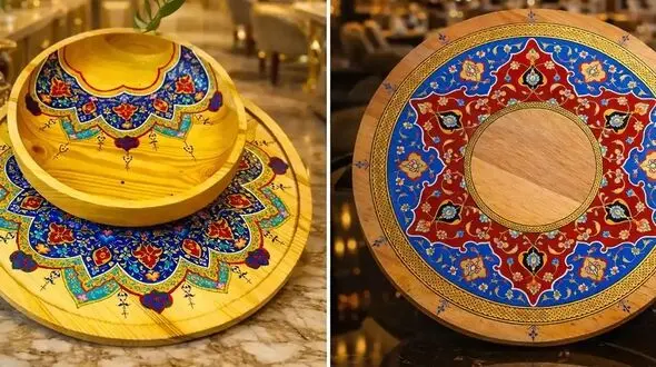 تحول دکوراسیون با سینی چوبی اسلیمی: 15 روش هوشمندانه برای زیباتر کردن هر فضا