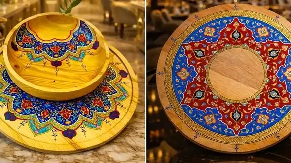 تحول دکوراسیون با سینی چوبی اسلیمی: 15 روش هوشمندانه برای زیباتر کردن هر فضا