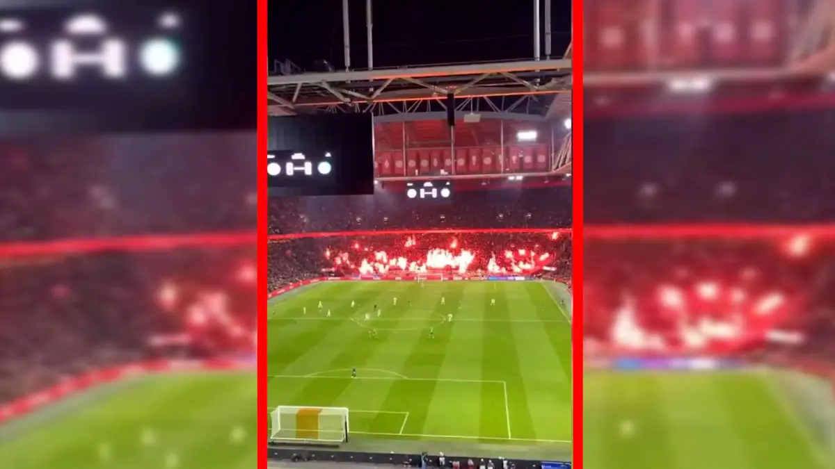 فیلم توقف بازی آژاکس و خرونینگن به خاطر آتش بازی هواداران