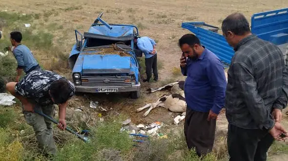 تصادف نیسان با ک 4 مصدوم بر جا گذاشت + جزئیات و تصاویر