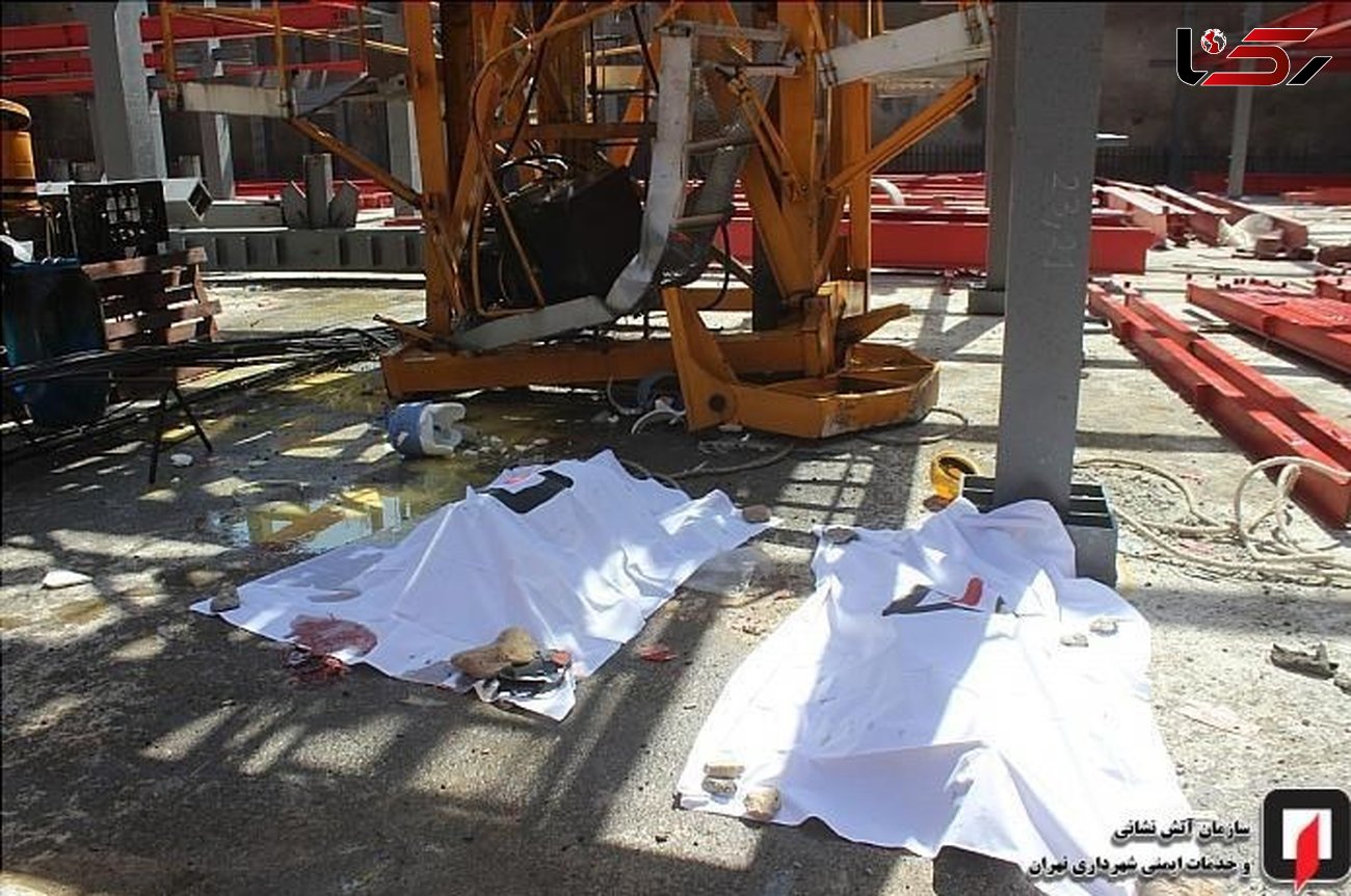 سقوط مرگبار 2 کارگر حوان از ساختمان در حال ساخت در تهران + عکس