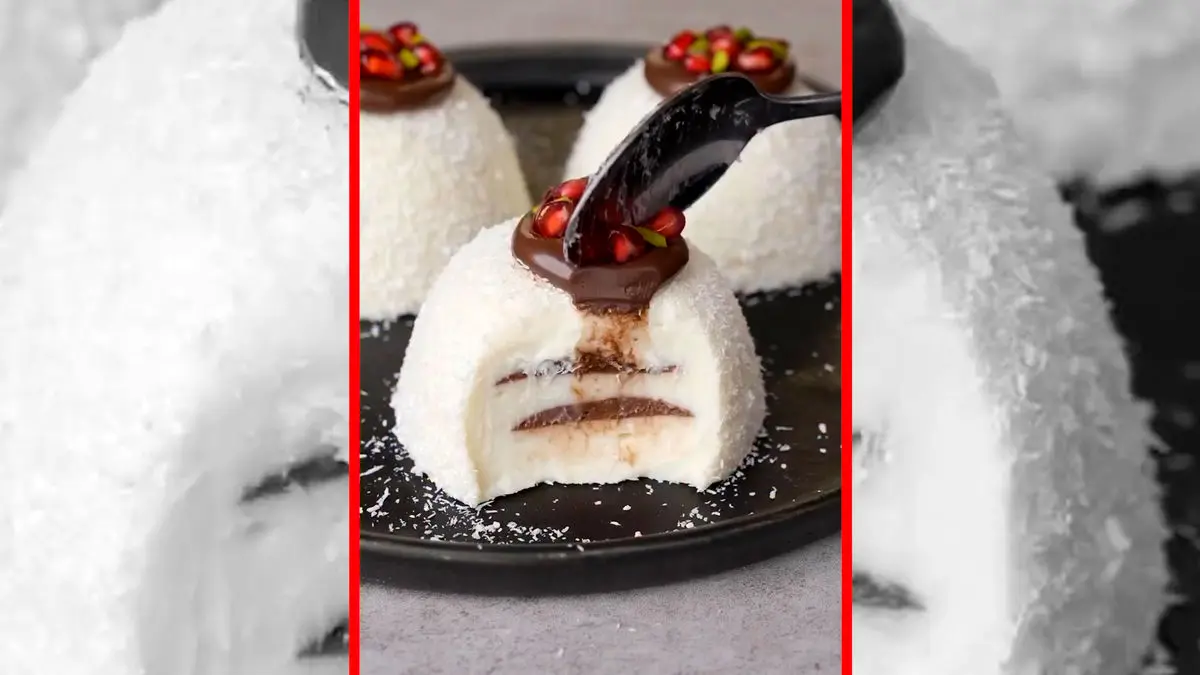 فیلم طرز تهیه دسر شکلاتی و وانیلی سریع