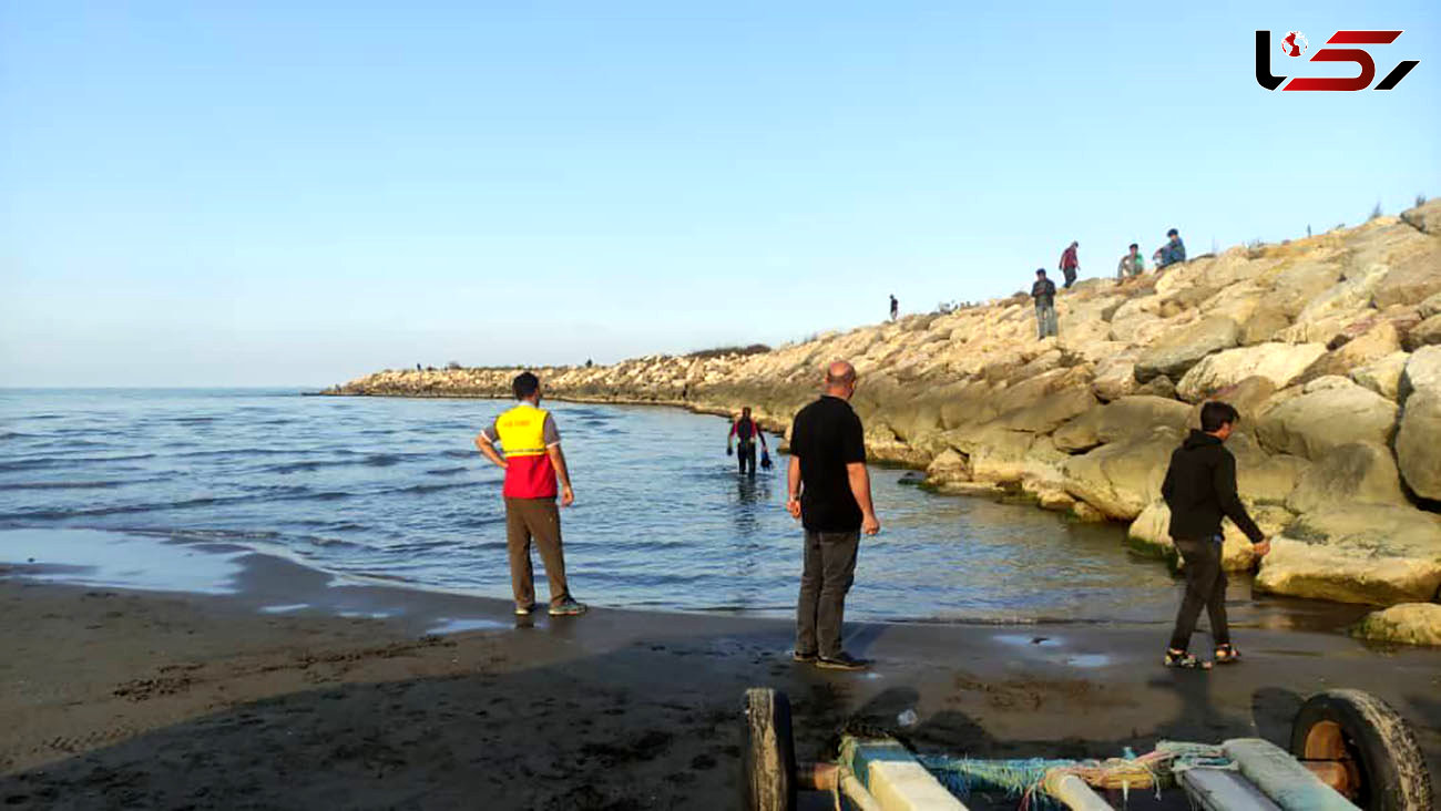 کشف جسد  مردجوان در آب‌های ساحلی رامسر + فیلم و عکس