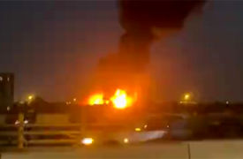آتش‌سوزی مهیب اطراف بیمارستان هفت‌تیر در منطقه شهرری+فیلم