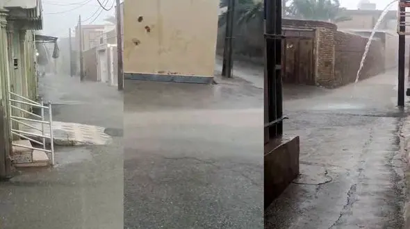 ببینید / بارش فوق شدید در خور + فیلم 