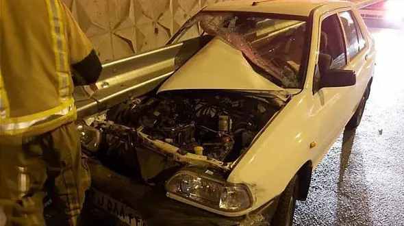 راننده پرایدی که در یادگار امام تهران از دست فرشته مرگ فرار کرد+ تصاویر وحشتناک