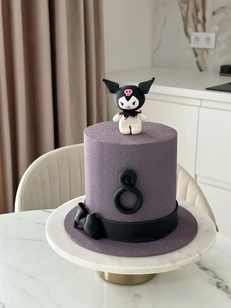 کیک تولد کرومی ساده