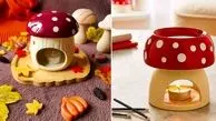 دکوراسیون گرم با وارمر شمع سرامیکی قارچ؛ 15 مدل فانتزی زیبا