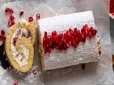 آموزش شیرینی پزی / طرز تهیه رولت انار برای شب یلدا + عکس
