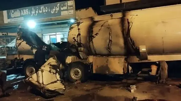کشته شدن راننده در انفجار یک تانکر سوخت / در اسدآباد رخ داد
