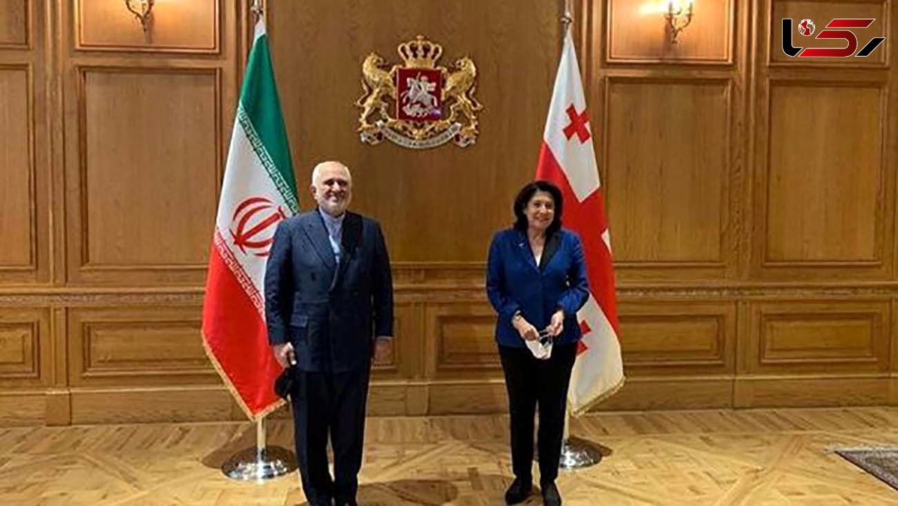 دیدار ظریف با رئیس‌جمهور گرجستان 