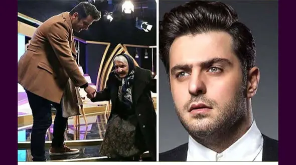 علی ضیا روی آنتن زنده دست یک بانو را گرفت! + عکس
